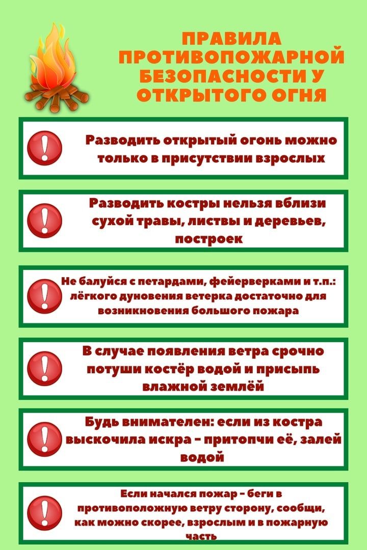 План мероприятий по пожарной безопасности в детском саду